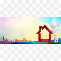 样板房征集海报背景素材