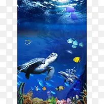 海洋世界旅游海报