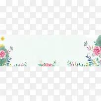 懒人欧洲杯美白防晒节扁平红色花朵banner