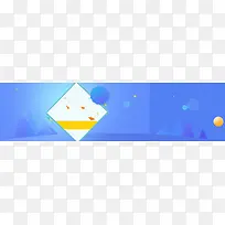 蓝紫色背景全屏海报psd模板banner