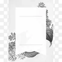 黑白花卉广告背景