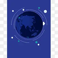简约扁平化世界地球日宣传图背景素材