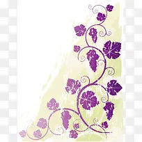 紫色葡萄花纹刮痕背景