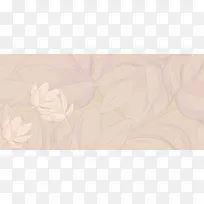 简约花瓣小清新棕色banner背景