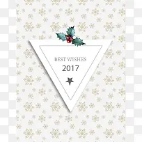 美式圣诞节雪花祝福季节2017海报背景