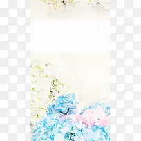 蓝白色花卉H5背景