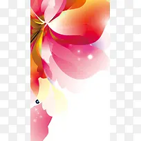 红色花卉H5背景