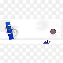 双11时尚手表促销白色banner