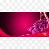 红色大气魅力女性周年庆典海报背景素材