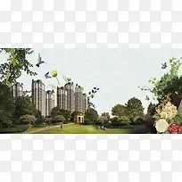 楼盘海报广告背景