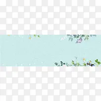 春天底纹梦幻蓝色banner背景