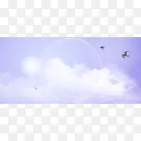现代科技天空背景banner