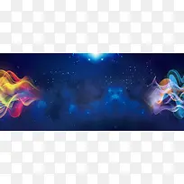 科技大气五彩流动星空banner