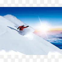 滑雪背景