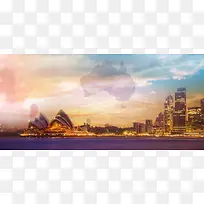 旅行海报澳大利亚背景