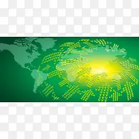 绿色网络科技大气商务绿色淘宝海报背景