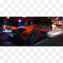 商务跑车风景背景