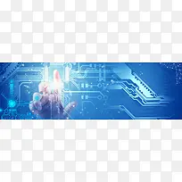 蓝色科技商务平面banner