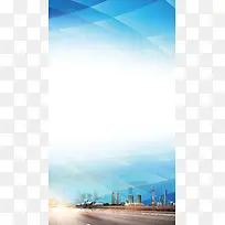 蓝色商务企业科技感背景图