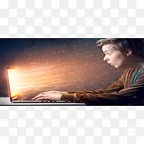 创意蓝色商务海报背景