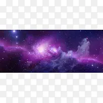 星空紫色背景banner
