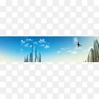 蓝色高档网页BANNER设计