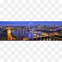 城市夜景海报图