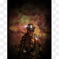消防救火英雄海报