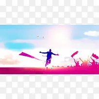 红色年会盛典企业年会背景