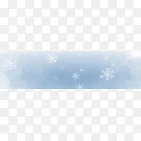雪景梦幻蓝色banner背景