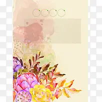 典雅黄色花朵花纹妇女节女生节背景图
