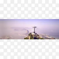 巴西耶稣雕像背景