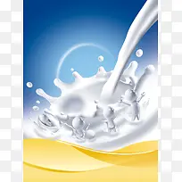 牛奶酸奶海报背景素材