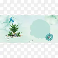 唯美小清新海报banner背景