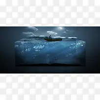 创意不怕困难的商务人物海报背景