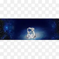 珠宝梦幻科幻蓝色banner背景