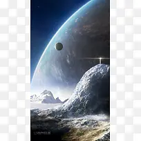 科幻宇宙空间风景H5背景