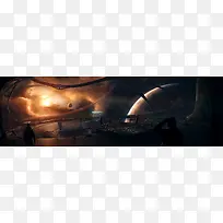 动漫炫酷星球背景banner