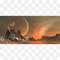 唯美夜空科幻场景