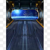 科技建筑科幻机舱背景素材