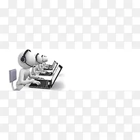 3D小人电子商务专业banner壁纸