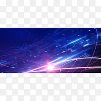 蓝色科技年会总结背景banner