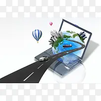 高速发展科技时代海报背景素材