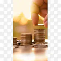 金融商业金币背景