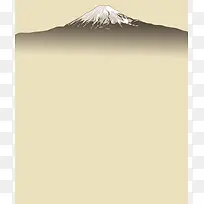 富士山黄色背景