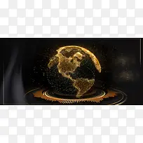黑金年会背景设计图