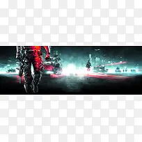 科幻游戏背景促销banner