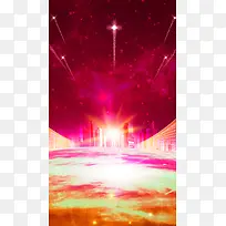 霸气年终大促psd分层H5背景