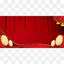 红色布幕商业活动节日欢庆展板舞台背景素材