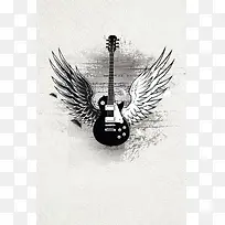 音乐梦想吉他海报背景素材